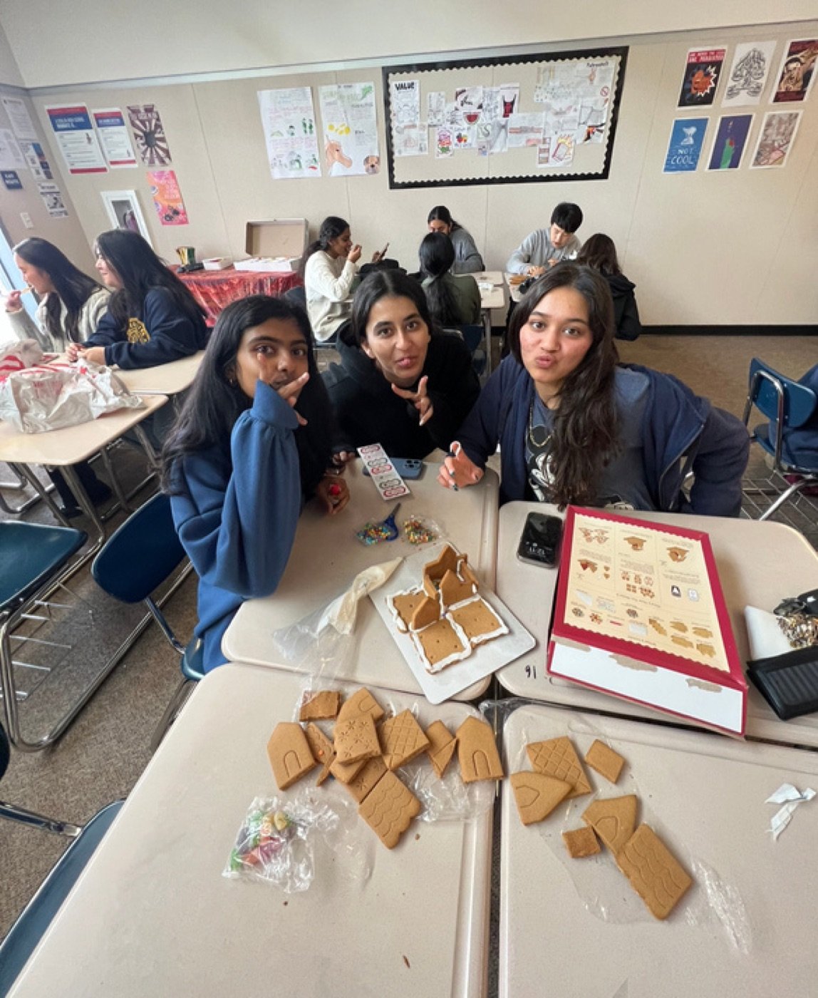 Students smiling together at an NHA chapter event